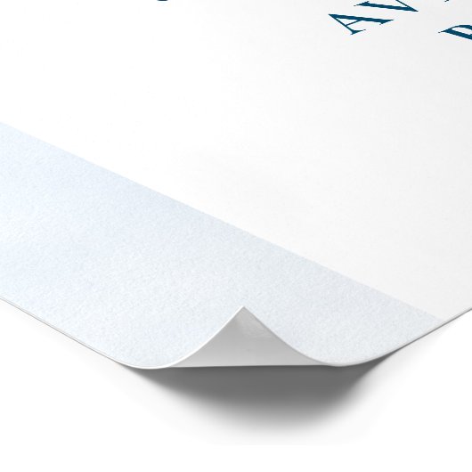 雲9ブルースカイ水の色ベビーシャワーへようこそ ポスター (角)