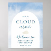 雲9ブルースカイ水の色ベビーシャワーへようこそ ポスター (正面)