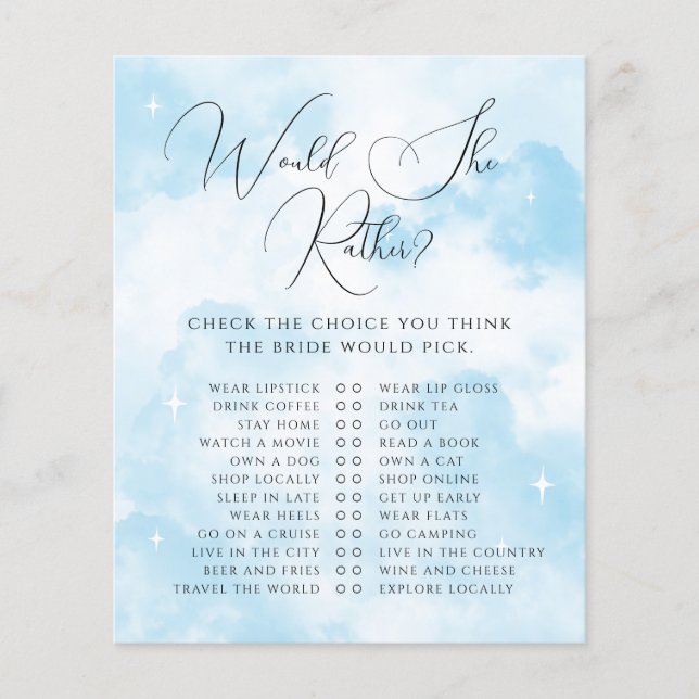 雲9彼女はむしろブライダルシャワーゲーム (正面)