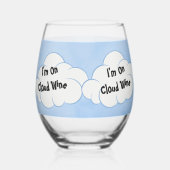 雲9茎のないワイングラスまたは岩ガラス ステムなしワイングラス (裏面)