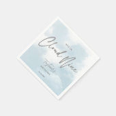 雲9赤ちゃんシャワー灰色ほこりっぽい青 スタンダードカクテルナプキン (角)