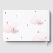 雲9/9ピンク雲ガールベビーシャワー ゲストブック (裏面)