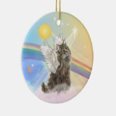 雲 – ノルウェーの森のキャットエンジェル セラミックオーナメント (右)