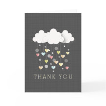雲 + ハートの中立ベビーシャワーは感謝していしています