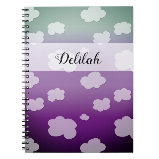 雲 – パターン ノートブック (正面)