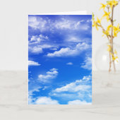 雲(ポートレート) カード (黄色い花)