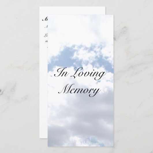 「雲」メモリアルカード (正面/裏面)