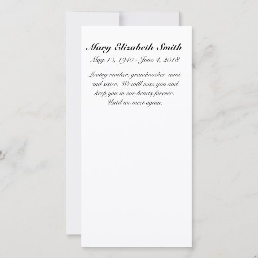 「雲」メモリアルカード (裏面)