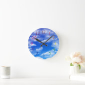 雲 ラウンド壁時計 (ホーム)