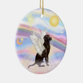 雲 – ラブラドールエンジェル（チョコレート） セラミックオーナメント (右)