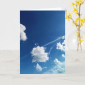 雲、光の中 カード (黄色い花)