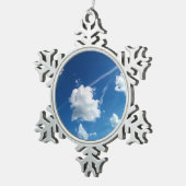 雲、光の中 スノーフレークピューターオーナメント (右)