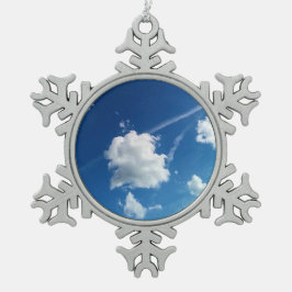 雲、光の中 スノーフレークピューターオーナメント