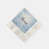 雲、天使の翼、ハローを持つ恵み 縁ありカクテルナプキン (角)