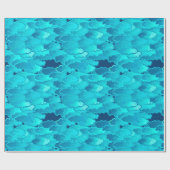 雲、日本の夕べスカイ、ターコイズ、藍 ラッピングペーパー (フラット)