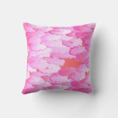 雲、日本の夜明け、オーキッドピンクとサンゴ クッション (裏面)