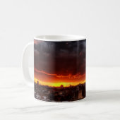 雲、日没および赤 コーヒーマグカップ (正面左)