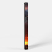 雲、日没および赤 iPhoneケース (右側面)