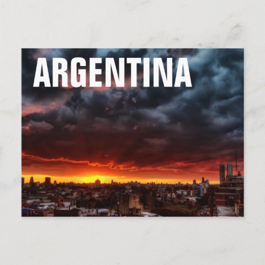 雲、日没、赤 ポストカード (正面)