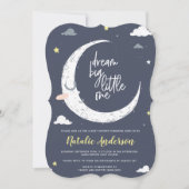 雲、月と星の赤ちゃんシャワーの招待状