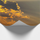 雲、空、黄色の夕日 ラッピングペーパー (角)