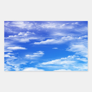 雲 長方形シール