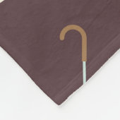 雲、雨、太陽、傘のパターン。 フリースブランケット (角)