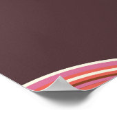 雲、雨、太陽、傘のパターン。 ポスター (角)