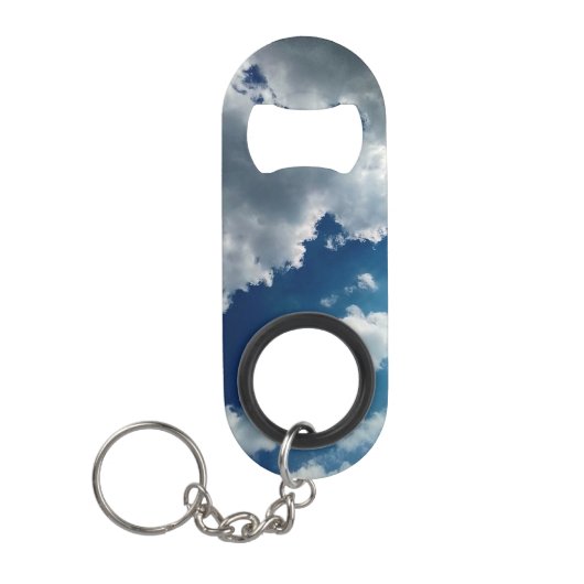 雲、青空 キーホルダー栓抜き (正面)