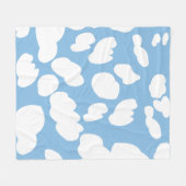 雲 青空 雲 フリースブランケット (正面(横))