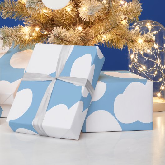 雲 青空 雲 ラッピングペーパー (クリスマス)