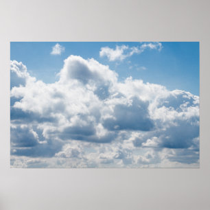 雲–388922美しい空の自然青白い布 ポスター