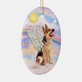 雲 – German Shepherd Angel (tri) セラミックオーナメント (右)