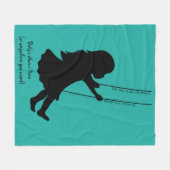 雲(m)への振動 フリースブランケット (正面(横))