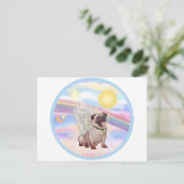 雲 – Pug Angel (#2) ポストカード (スタンド正面)