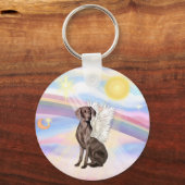 雲 – Weimaraner Angel キーホルダー (正面)