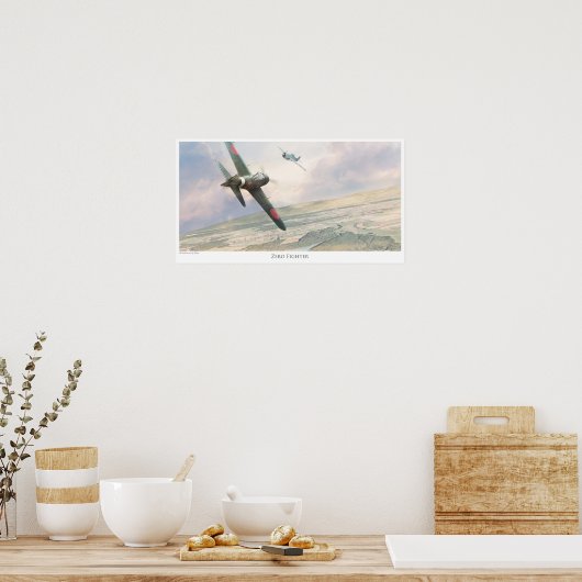 零戦闘機 ポスター (キッチン)