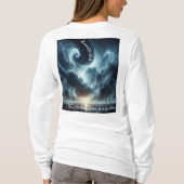 雷が鳴って暴風雨が起こる Tシャツ (裏面)