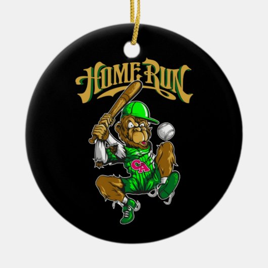 雷が鳴走る セラミックオーナメント (正面)