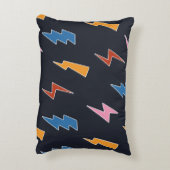 雷の継ぎ目のない模様、手引き稲妻 アクセントクッション (裏面(縦))