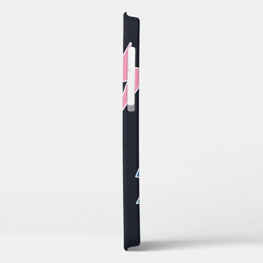 雷の継ぎ目のない模様、手引き稲妻 Case-Mate iPhoneケース (裏面 / 左)