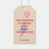 雷パーソナライズされた稲妻ボルト及びハート ギフトタグ (正面)