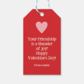 雷パーソナライズされた稲妻ボルト及びハート ギフトタグ (正面)