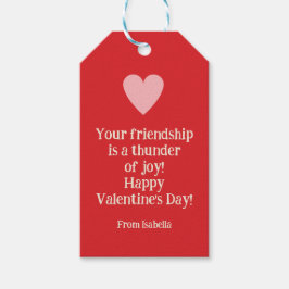 雷パーソナライズされた稲妻ボルト及びハート ギフトタグ