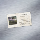 雷吹嵐の中の木が風に マグネット名刺 (インサイチュ)