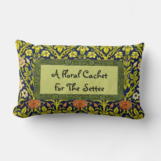 雷文のこの甘い花柄を個人化して下さい ランバークッション (正面)