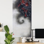 雷神北斎 ポスター (ホームオフィス)