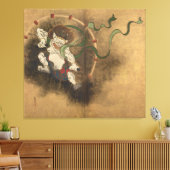 雷神図,光琳雷の神，光琳，日本美術 キャンバスプリント (インサイチュ (リビング))