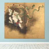 雷神図,光琳雷の神，光琳，日本美術 キャンバスプリント (インサイチュ (ウッドフロア))