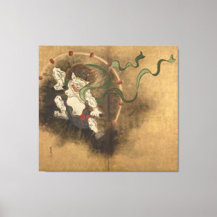 雷神図,光琳雷の神,光琳,日本美術 キャンバスプリント